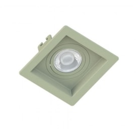 SPOT/LUMINÁRIA DE EMBUTIR QUADRADO RECUADO AR70 MENTA 130X130MM | SAVEENERGY - SE-330.2504