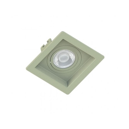 SPOT/LUMINÁRIA DE EMBUTIR QUADRADO RECUADO AR70 MENTA 130X130MM | SAVEENERGY - SE-330.2504