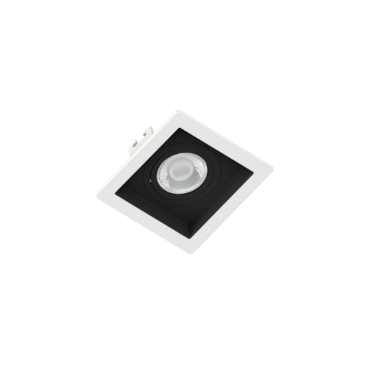 SPOT/LUMINÁRIA DE EMBUTIR QUADRADO RECUADO MINI DICROICA 7X7CM BRANCO E PRETO | SAVEENERGY SE-330.1577