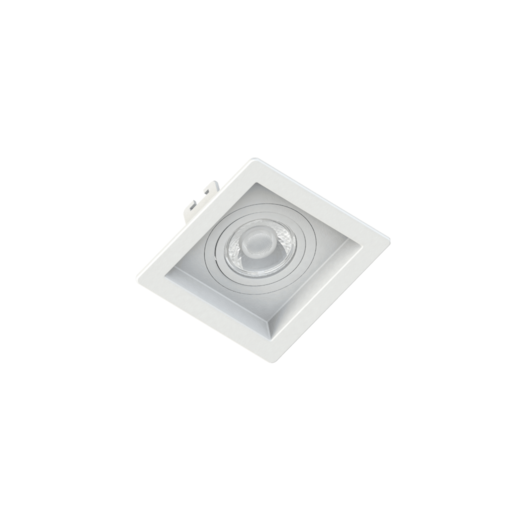 SPOT/LUMINÁRIA DE EMBUTIR QUADRADO RECUADO MINI DICROICA 7X7CM BRANCO | SAVEENERGY SE-330.1575