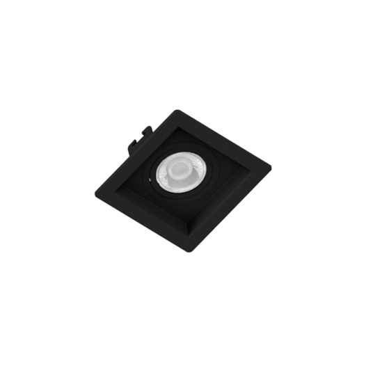 SPOT/LUMINÁRIA DE EMBUTIR QUADRADO RECUADO MINI DICROICA 7X7CM PRETO | SAVEENERGY SE-330.1576