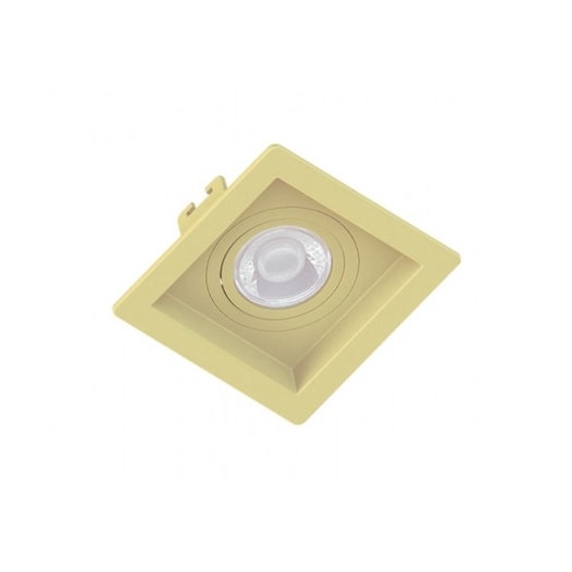 SPOT/LUMINÁRIA DE EMBUTIR QUADRADO RECUADO MINI DICROICA AMARELO 7X7CM | SAVEENERGY SE-330.2462