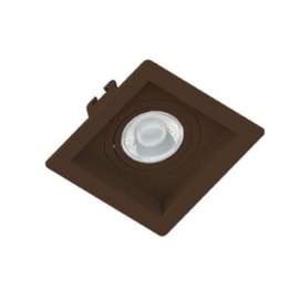 SPOT/LUMINÁRIA DE EMBUTIR QUADRADO RECUADO MINI DICROICA MARROM 7X7CM | SAVEENERGY SE-330.2516