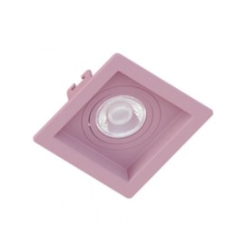 SPOT/LUMINÁRIA DE EMBUTIR QUADRADO RECUADO MINI DICROICA ROSA 7X7CM | SAVEENERGY SE-330.2460 SPOT/LUMINÁRIA DE EMBUTIR QUADRADO RECUADO MINI DICROICA ROSA 7X7CM | SAVEENERGY SE-330.2460