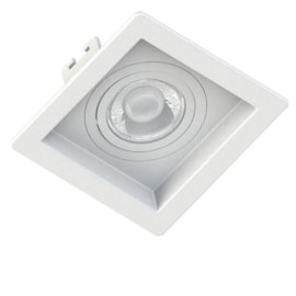 SPOT/LUMINÁRIA DE EMBUTIR QUADRADO RECUADO PAR16/DICROICA 10X10CM BRANCO | SAVEENERGY SE-330.1032