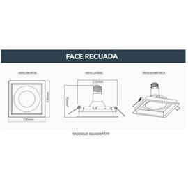 SPOT/LUMINÁRIA DE EMBUTIR QUADRADO RECUADO PAR20 13X13CM BRANCO | SAVEENERGY SE-330.1040 SPOT/LUMINÁRIA DE EMBUTIR QUADRADO RECUADO PAR20 13X13CM BRANCO | SAVEENERGY SE-330.1040