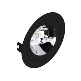 SPOT/LUMINÁRIA DE EMBUTIR REDONDO FACE PLANA AR111 Ø17CM PRETO | SAVEENERGY SE-330.1069 SPOT/LUMINÁRIA DE EMBUTIR REDONDO FACE PLANA AR111 Ø17CM PRETO | SAVEENERGY SE-330.1069