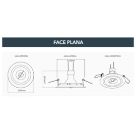 SPOT/LUMINÁRIA DE EMBUTIR REDONDO FACE PLANA AR70 Ø13CM BRANCO | SAVEENERGY SE-330.1049 SPOT/LUMINÁRIA DE EMBUTIR REDONDO FACE PLANA AR70 Ø13CM BRANCO | SAVEENERGY SE-330.1049