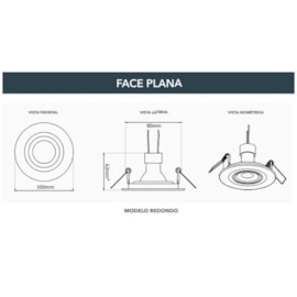 SPOT/LUMINÁRIA DE EMBUTIR REDONDO FACE PLANA PAR16/DICROICA Ø10CM BRANCO | SAVEENERGY SE-330.1033 SPOT/LUMINÁRIA DE EMBUTIR REDONDO FACE PLANA PAR16/DICROICA Ø10CM BRANCO | SAVEENERGY SE-330.1033