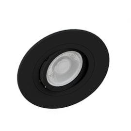 SPOT/LUMINÁRIA DE EMBUTIR REDONDO FACE PLANA PAR16/DICROICA Ø10CM PRETO | SAVEENERGY SE-330.1037