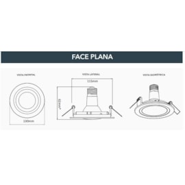 SPOT/LUMINÁRIA DE EMBUTIR REDONDO FACE PLANA PAR20 Ø13CM BRANCO | SAVEENERGY SE-330.1041