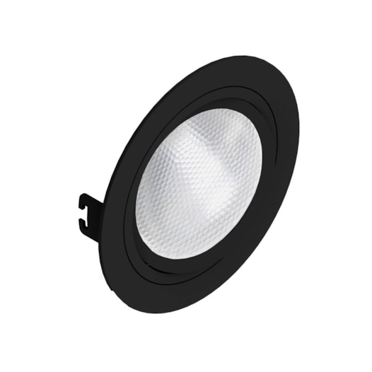 SPOT/LUMINÁRIA DE EMBUTIR REDONDO FACE PLANA PAR30 Ø17CM PRETO | SAVEENERGY SE-330.1061