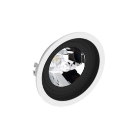 SPOT/LUMINÁRIA DE EMBUTIR REDONDO RECUADO AR111 Ø17CM BRANCO E PRETO | SAVEENERGY SE-330.1206 SPOT/LUMINÁRIA DE EMBUTIR REDONDO RECUADO AR111 Ø17CM BRANCO E PRETO | SAVEENERGY SE-330.1206
