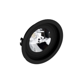 SPOT/LUMINÁRIA DE EMBUTIR REDONDO RECUADO AR111 Ø17CM PRETO | SAVEENERGY SE-330.1070 SPOT/LUMINÁRIA DE EMBUTIR REDONDO RECUADO AR111 Ø17CM PRETO | SAVEENERGY SE-330.1070