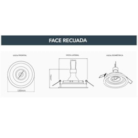 SPOT/LUMINÁRIA DE EMBUTIR REDONDO RECUADO AR70 Ø13CM BRANCO E PRETO | SAVEENERGY SE-330.1202 SPOT/LUMINÁRIA DE EMBUTIR REDONDO RECUADO AR70 Ø13CM BRANCO E PRETO | SAVEENERGY SE-330.1202