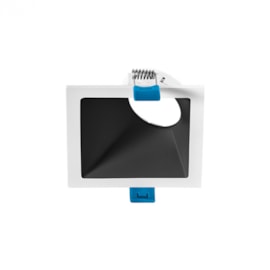 SPOT/LUMINÁRIA DE EMBUTIR SQUARE ANGLE MR16 25º BRANCO E PRETO | STELLA STH8970BR/PTO SPOT/LUMINÁRIA DE EMBUTIR SQUARE ANGLE MR16 25º BRANCO E PRETO | STELLA STH8970BR/PTO