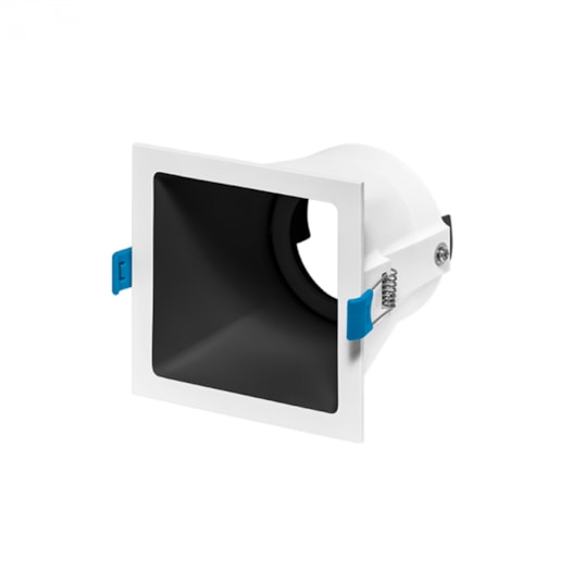 SPOT/LUMINÁRIA DE EMBUTIR SQUARE GHOST PAR20 BRANCO E PRETO | STELLA STH8950BR/PTO SPOT/LUMINÁRIA DE EMBUTIR SQUARE GHOST PAR20 BRANCO E PRETO | STELLA STH8950BR/PTO