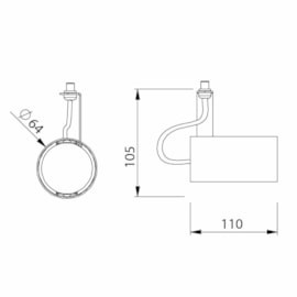 SPOT MODULO LISSE II PAR16 50W 64X110X125MM | NEWLINE MO03012