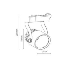 SPOT P/ TRILHO AR111 BRANCO 18W 2700K | ROMALUX 30008 SPOT P/ TRILHO AR111 BRANCO 18W 2700K | ROMALUX 30008