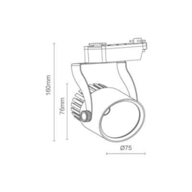 SPOT P/ TRILHO AR70 BRANCO 8W 2700K | ROMALUX 30006 SPOT P/ TRILHO AR70 BRANCO 8W 2700K | ROMALUX 30006