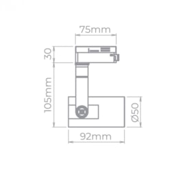 SPOT P/ TRILHO FLOW MR11 PRETO | STELLA SD1930PTO