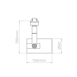 SPOT P/ TRILHO FLOW MR16 BRANCO | STELLA SD1940BR