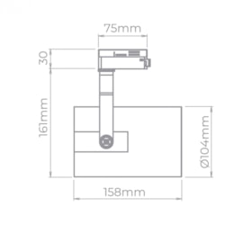 SPOT P/ TRILHO FLOW PAR30 BRANCO | STELLA SD1960BR SPOT P/ TRILHO FLOW PAR30 BRANCO | STELLA SD1960BR