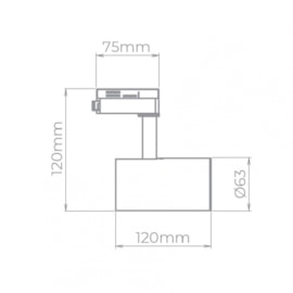 SPOT P/ TRILHO ZYLINDER MR16 PRETO | STELLA SD1710PTO SPOT P/ TRILHO ZYLINDER MR16 PRETO | STELLA SD1710PTO