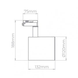 SPOT P/ TRILHO ZYLINDER PAR30 BRANCO | STELLA SD1730BR