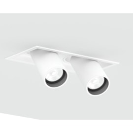 SPOT PUNTO MR11 DUPLO BRANCO C/ RECUO PRETO | MOON 1061275 SPOT PUNTO MR11 DUPLO BRANCO C/ RECUO PRETO | MOON 1061275