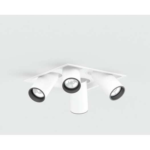 SPOT PUNTO MR11 QUADRUPLO BRANCO C/ RECUO PRETO | MOON 1061295 SPOT PUNTO MR11 QUADRUPLO BRANCO C/ RECUO PRETO | MOON 1061295