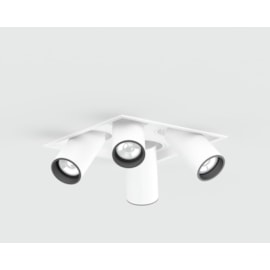 SPOT PUNTO MR11 QUADRUPLO BRANCO C/ RECUO PRETO | MOON 1061295 SPOT PUNTO MR11 QUADRUPLO BRANCO C/ RECUO PRETO | MOON 1061295