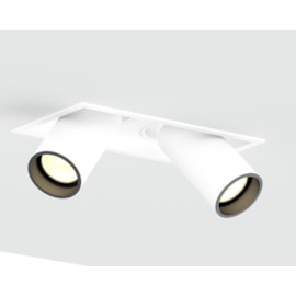 SPOT PUNTO MR16 DUPLO BRANCO C/ RECUO PRETO | MOON 1061280 SPOT PUNTO MR16 DUPLO BRANCO C/ RECUO PRETO | MOON 1061280