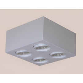 SPOT SOBREPOR QUADRADO 29X29X11,5CM 4X PAR30 E27 ALUMÍNIO | BELLUCE G1130/4 SPOT SOBREPOR QUADRADO 29X29X11,5CM 4X PAR30 E27 ALUMÍNIO | BELLUCE G1130/4