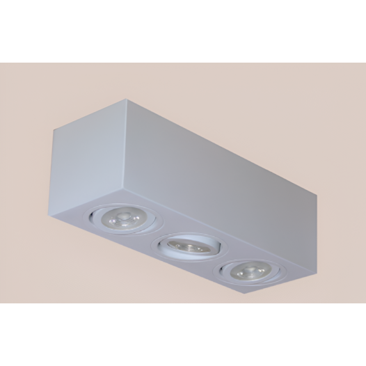 SPOT SOBREPOR RETANGULAR 15X43X11,5CM 3X PAR30 E27 ALUMÍNIO | BELLUCE G1130/3