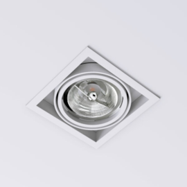 TETO EMBUTIR INJETADO 1X AR111 MODULO LED ORIENTÁVEL 16X16X2,6CM ALUMÍNIO BRANCO E PRETO | DIMLUX 405/1 TETO EMBUTIR INJETADO 1X AR111 MODULO LED ORIENTÁVEL 16X16X2,6CM ALUMÍNIO BRANCO E PRETO | DIMLUX 405/1