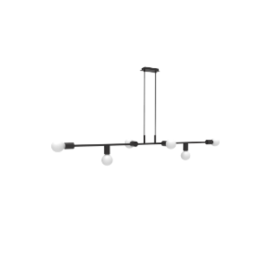 TETO PENDENTE 6X E27 LED ATÉ 12W 132X13,3X13,9CM ALUMÍNIO | DIMLUX 1710/AL TETO PENDENTE 6X E27 LED ATÉ 12W 132X13,3X13,9CM ALUMÍNIO | DIMLUX 1710/AL