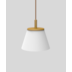 TETO PENDENTE ALUMÍNIO CÚPULA DE VIDRO 1X HALOPIN ATÉ 4W 13,3X13,5CM FIO CARAMELO | DIMLUX 270-FCA