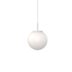 TETO PENDENTE ALUMÍNIO E GLOBO VIDRO 1X E27 BULBO 9W 2700K BIV 34,2X25CM FIO BRANCO | DIMLUX 508-FBR