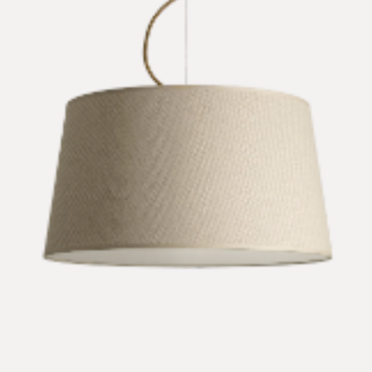 TETO PENDENTE CÚPULA ARO FIXO DE TECIDO/ACRÍLICO 1X E27 BULBO ATÉ 12W 45X25CM | DIMLUX ML-344/LINHO TETO PENDENTE CÚPULA ARO FIXO DE TECIDO/ACRÍLICO 1X E27 BULBO ATÉ 12W 45X25CM | DIMLUX ML-344/LINHO