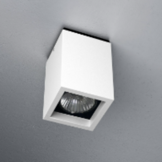 TETO SOBREPOR 1X PAR20 9X9X13,8CM ALUMÍNIO BRANCO E PRETO | DIMLUX 412