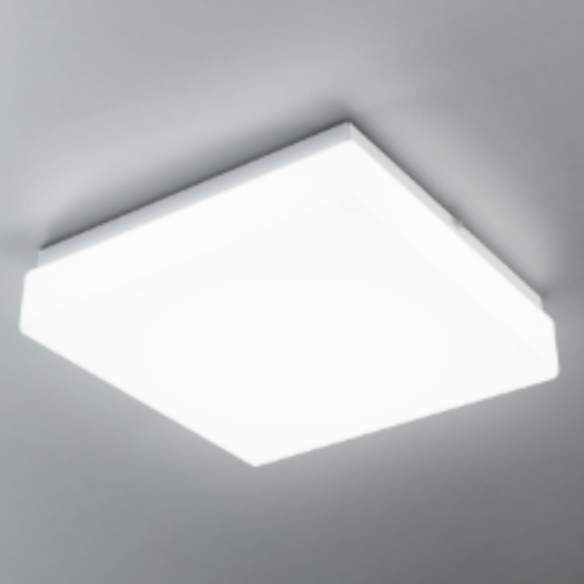 TETO SOBREPOR 2X E27 60W 30X30X8CM ALUMÍNIO E VIDRO BRANCO | DIMLUX 95