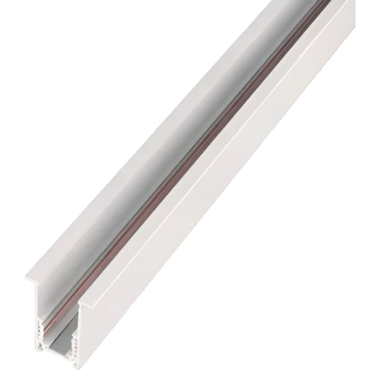 TRILHO ELETRIFICADO DE EMBUTIR MAG LINEAR COM ABA 100X4X5CM ALUMÍNIO BRANCO | GAYA 3048