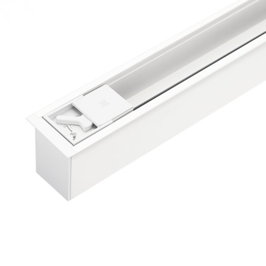 TRILHO ELETRIFICADO DE EMBUTIR TRACE LINEAR 1 METRO ALUMÍNIO BRANCO | STELLA STL22401BR