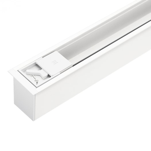 TRILHO ELETRIFICADO DE EMBUTIR TRACE LINEAR 2 METROS ALUMÍNIO BRANCO | STELLA STL22403BR