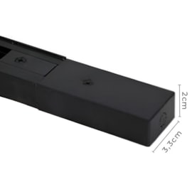 TRILHO ELETRIFICADO DE SOBREPOR 1,5M PRETO COM CANALETA | NORDECOR 6255