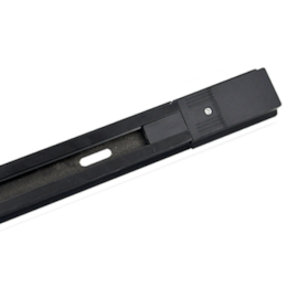 TRILHO ELETRIFICADO DE SOBREPOR 1,5M PRETO COM CANALETA | NORDECOR 6255