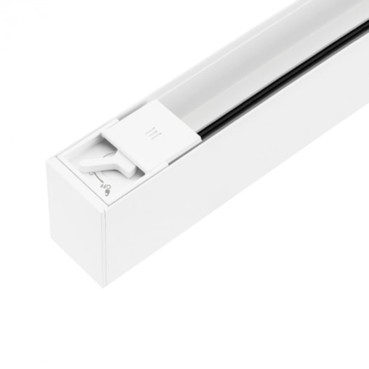 TRILHO ELETRIFICADO DE SOBREPOR TRACE LINEAR 1 METRO ALUMÍNIO BRANCO | STELLA STL22404BR