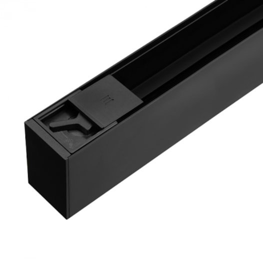 TRILHO ELETRIFICADO DE SOBREPOR TRACE LINEAR 1 METRO ALUMÍNIO PRETO | STELLA STL22404PTO