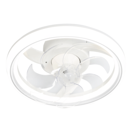 VENTILADOR AMON BRANCO 35W MULTICOR 1620lm BIVOLT 500MM | SL ILUMINAÇÃO 493